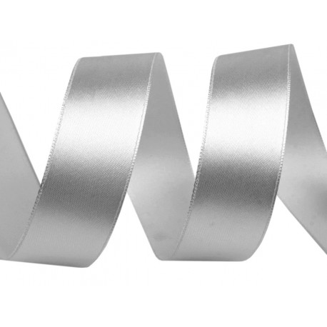 Szatén szalag 3,8 cm ezüstszínű