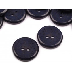 Gomb 2,5 cm kék