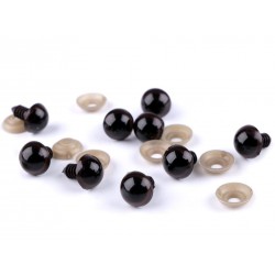Biztonsági szem párban 1,4 cm barna