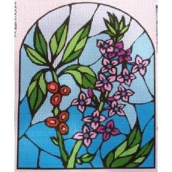 Gobelin 20x25 cm WV15 Tiffany virág