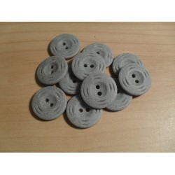 Gomb 2 cm szürke kőhatású