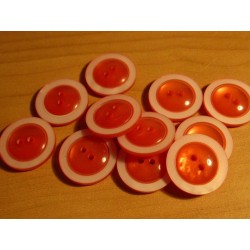 Gomb 2,3 cm piros
