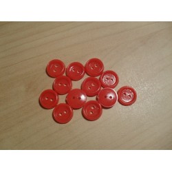 Gomb 1,2 cm piros