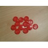 Gomb 1,2 cm piros