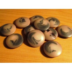 Gomb 2,5 cm barna