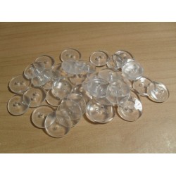 Gomb lencse 2,4 cm átlátszó