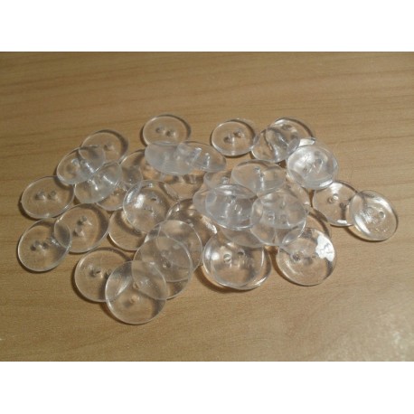 Gomb lencse 2,4 cm átlátszó