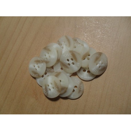 Gomb 1,5 cm barna márványmintás