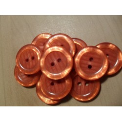 Gomb 2 cm átlátszó, piros