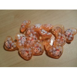 Gomb Hello Kitty narancs