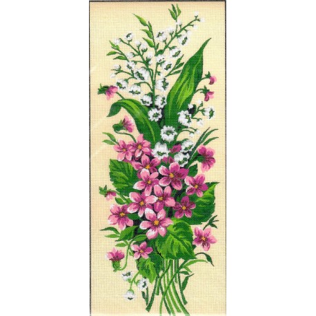 Gobelin 12x30 cm 2250 T Gyöngyvirágok