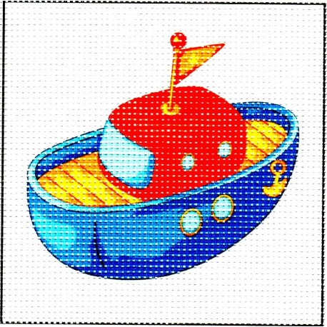 Gobelin 13x13 cm 1015 Hajó