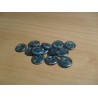Gomb 1,2 cm gyöngyház sötétzöld