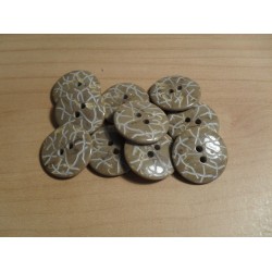 Gomb 2 cm barna mintás