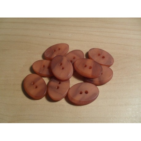 Gomb 2,2x1,3 cm bordó ovális