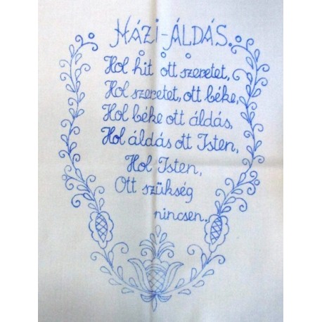 Hímezhető falikép 35x45 cm Házi áldás szegettlen III.