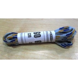 Cipőfűző lapos 60 cm gyerekcipőbe világoskék/kék/mustár