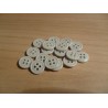 Gomb 1 cm krém
