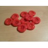 Gomb 1,5 cm piros