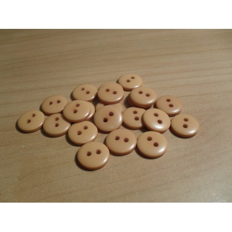 Gomb 1,2 cm karamell