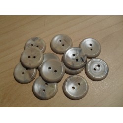 Gomb 1,8 cm barna márványmintás