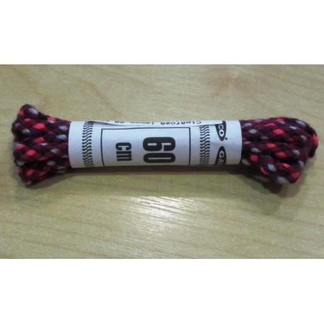 Cipőfűző lapos 60 cm gyerekcipőbe bordó/szürke/fekete/pink