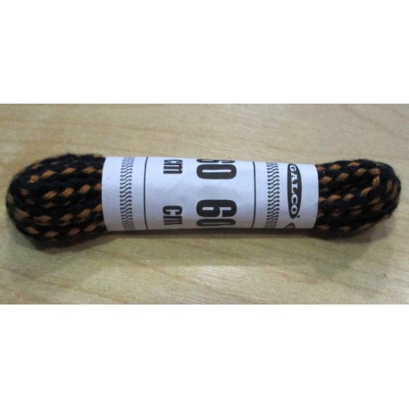 Cipőfűző lapos 60 cm gyerekcipőbe mustár/fekete