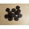 Gomb 1,5x1,5x1,5 cm sötétbarna