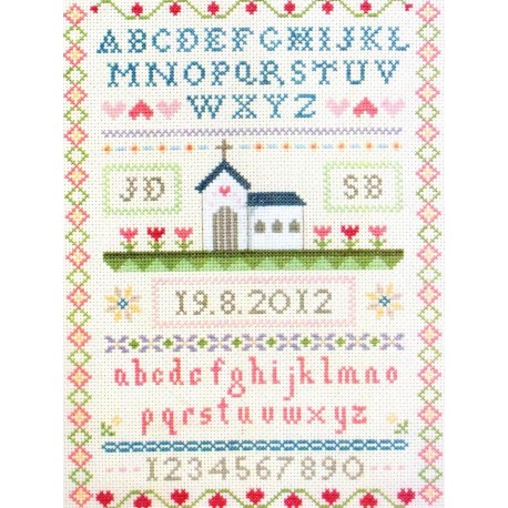 Keresztszemes 28,5x20 cm ACS32 Klasszikus esküvői köszöntő