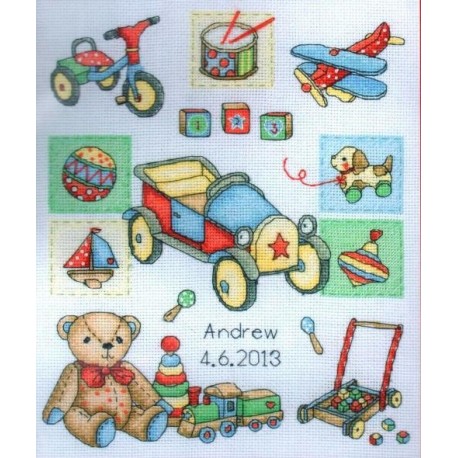 Keresztszemes 24x20 cm ACS39 Babaköszöntő