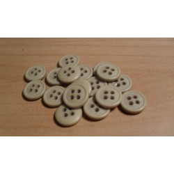 Gomb 1 cm khaki