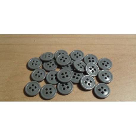 Gomb 1 cm sötétszürke