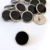 Gomb 2,1 cm ezüst/fekete