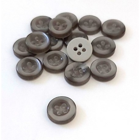 Gomb 1 cm szürke
