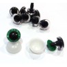 Biztonsági szem 1,6 cm glitteres zöld