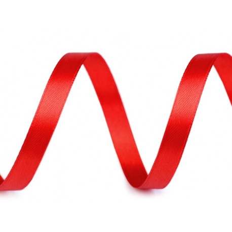 Szatén szalag 1 cm piros