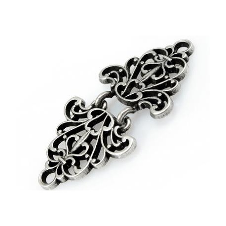 Díszcsat 2,5x5,5 cm ezüstszínű