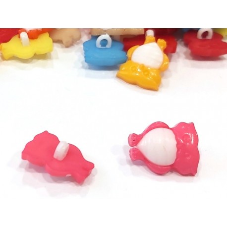 Babagomb 1,5x1,7 cm bagoly pink