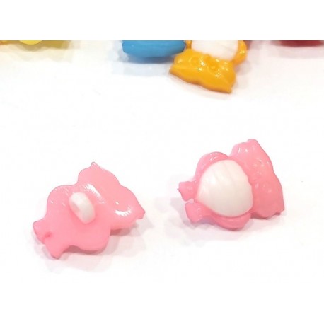 Babagomb 1,5x1,7 cm bagoly rózsaszín