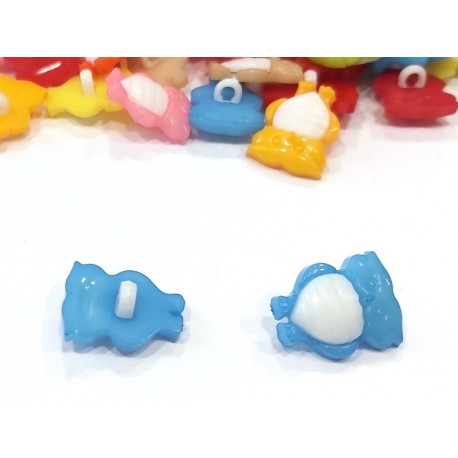 Babagomb 1,5x1,7 cm bagoly kék