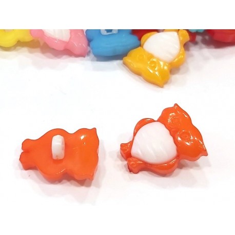 Babagomb 1,5x1,7 cm bagoly narancs