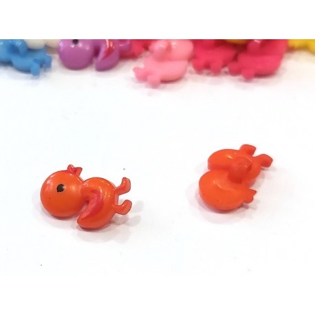 Babagomb 1,4x1,7 cm kacsa narancssárga