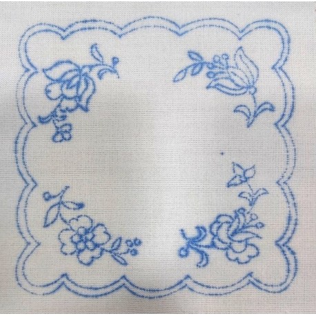 Hímezhető terítő 15x15 cm szegetlen X.
