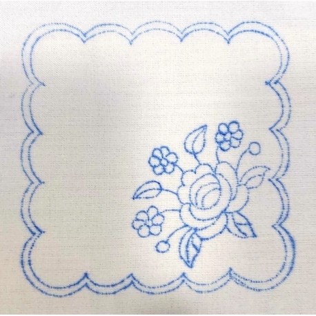 Hímezhető terítő 15x15 cm szegetlen XI.