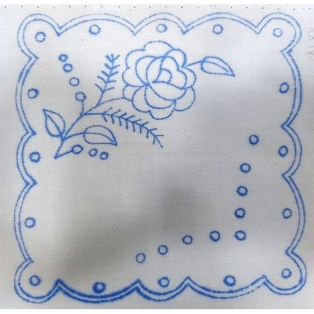 Hímezhető terítő 20x20 cm szegetlen XXIV.