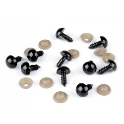 Biztonsági szem párban 1,2 cm fekete