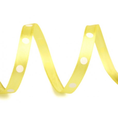Szalag 1 cm pötyös sárga