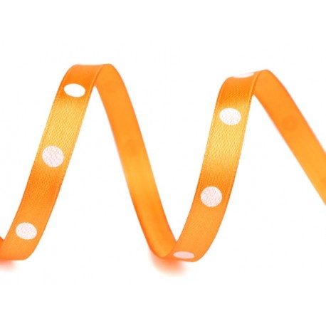 Szalag 1 cm pötyös narancssárga