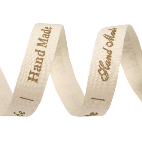 Pamut Hand Made címke 1,5x5,5 cm vegyes