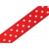 Szalag 2,5 cm pöttyös piros